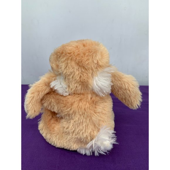 Dan Dee 8” Tan and White Bunny caramel bow. Embroidered eyes flocked nose - Picture 4 of 10